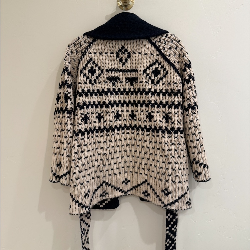 THE GREAT. Shepherd reversible cardigan Navy and Cream Knit. SOLD OUT ONLINE - Picture 10 of 13